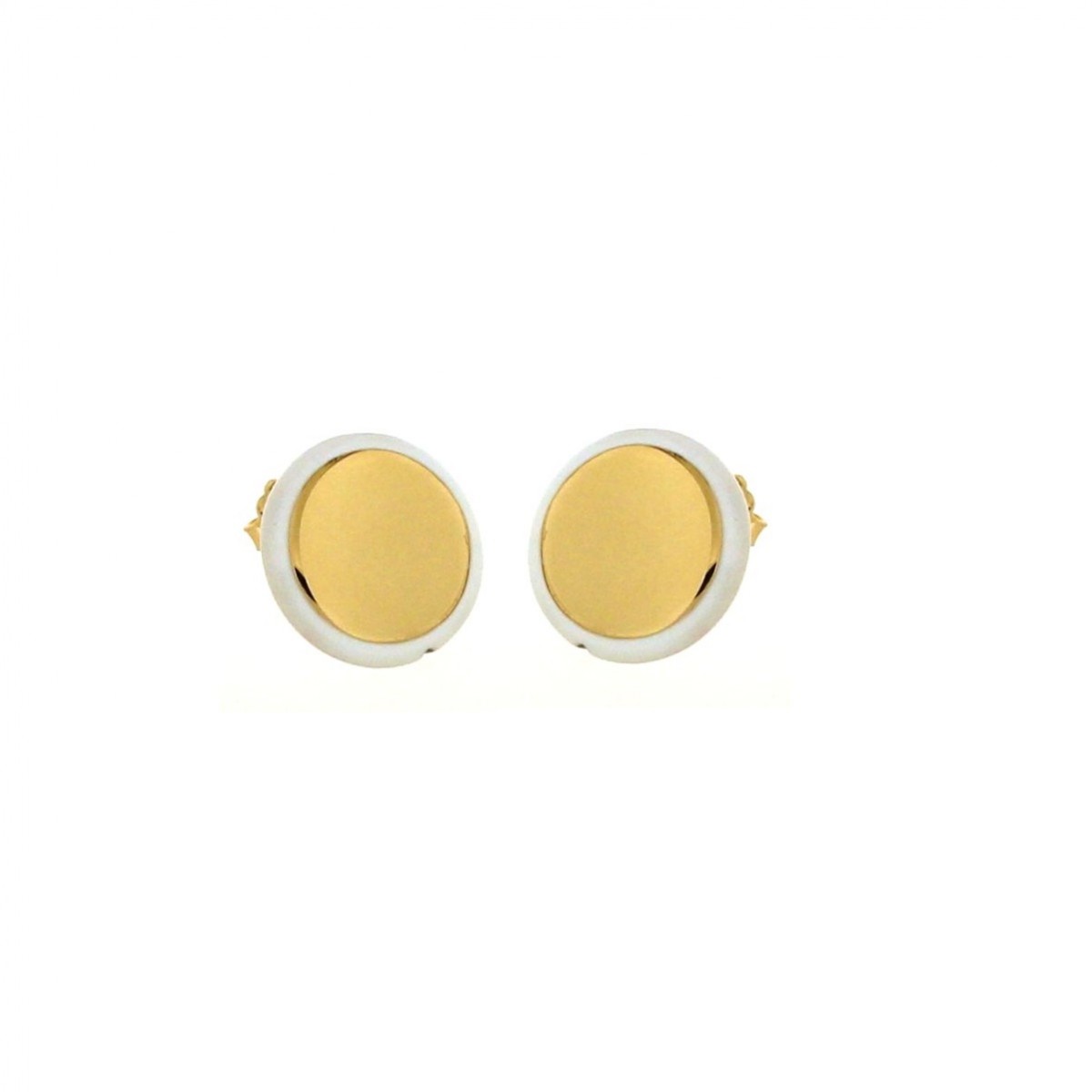 SILVER EARINGS WHITE AND GOLD VERITA TRUE LUXURY