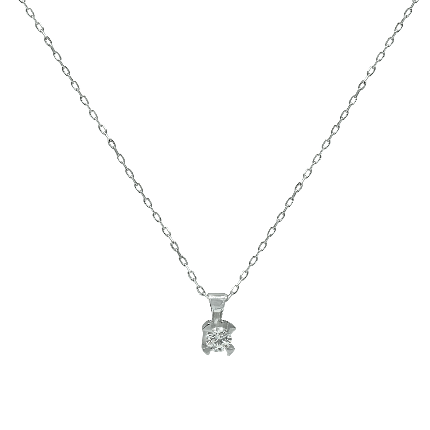 WHITE GOLD 18K NECKLACE WITH DIAMOND