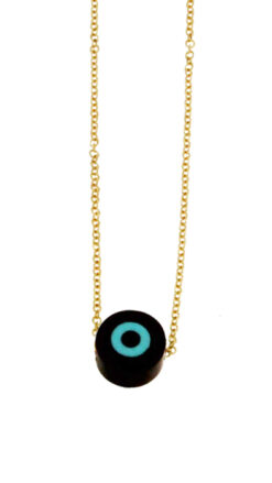GOLD 14K NECKLACE WITH CORIAN EYE