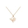 ROSE GOLD NECKLACE 14K BUTTERFLY WITH DIAMONDS