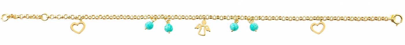 GOLD 14K BABY BRACELET WITH CHARMS