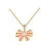 ROSE GOLD 14K BOW NECKLACE WITH DIAMONDS