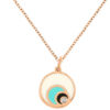 GOLD 14K NECKLACE CIRCLE WITH PEARL
