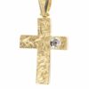 Βαπτιστικός σταυρός από 18 καράτια χρυσό, κοσμημένος με ένα διαμάντι. Ιδανικό δώρο για βάπτιση.