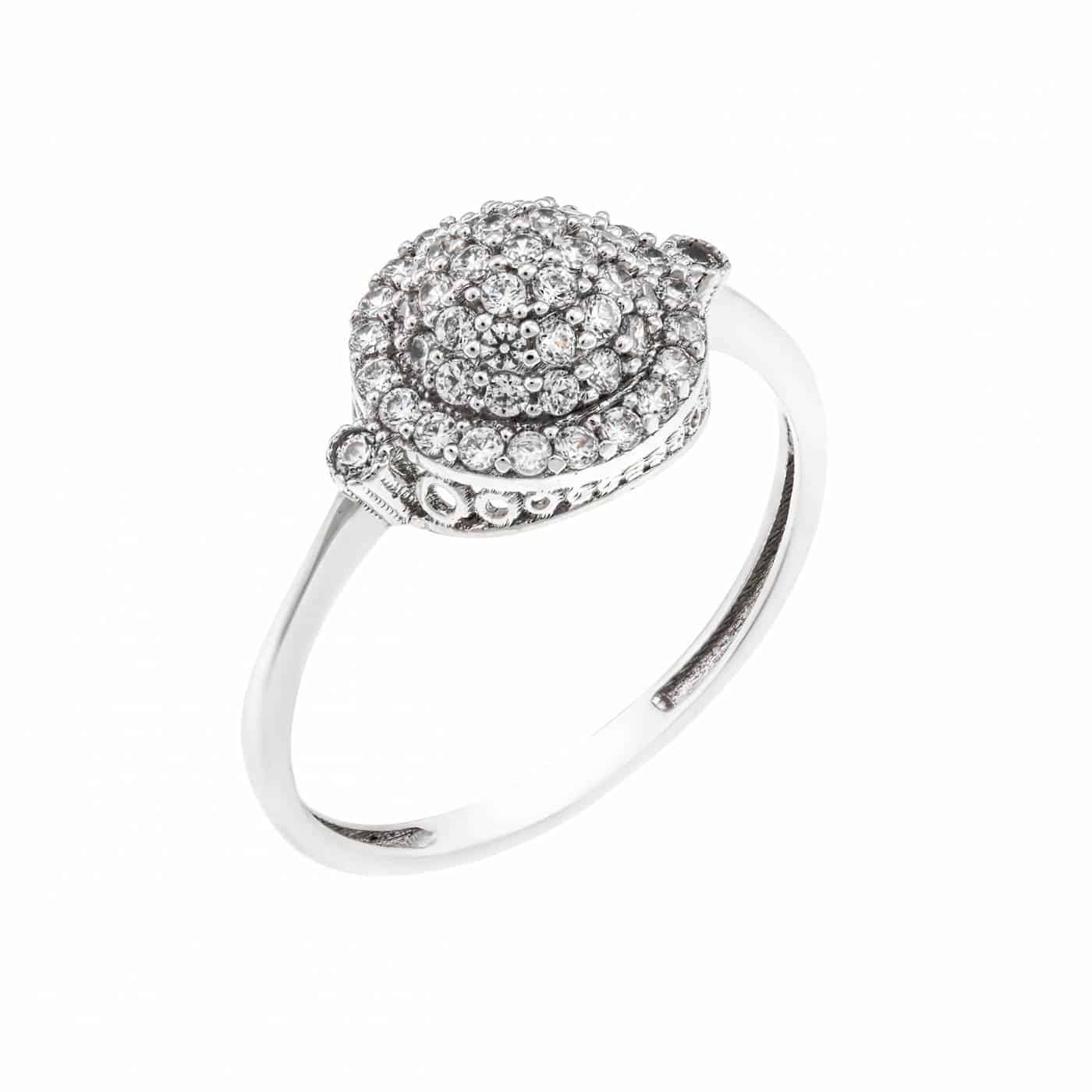 WHITE GOLD 14K RING WITH ZIRGON