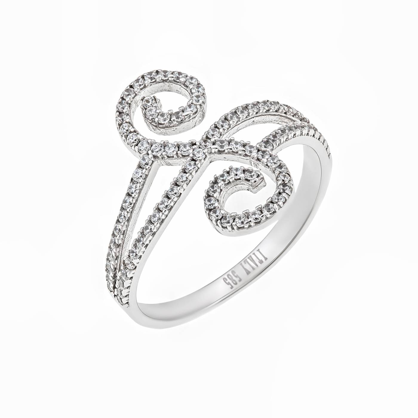 WHITE GOLD RING WITH ZIRGON