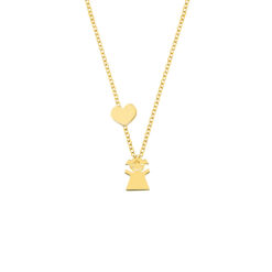 GOLD 14K NECKLACE BABY GIRL WITH HAEART