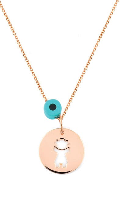 ROSE GOLD 14K NECKLACE WITH CORIAN