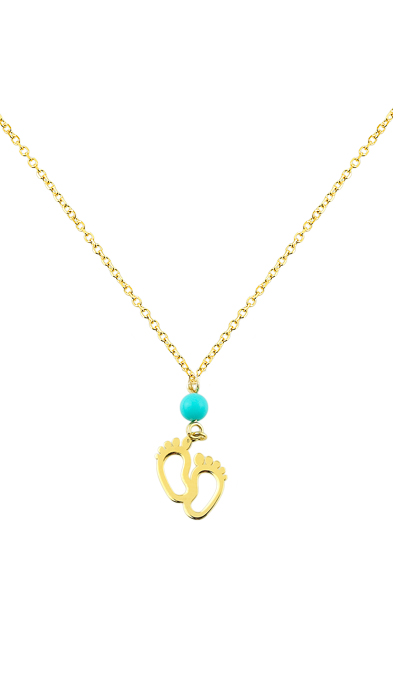 GOLD 14K NECKLACE BABY FEET
