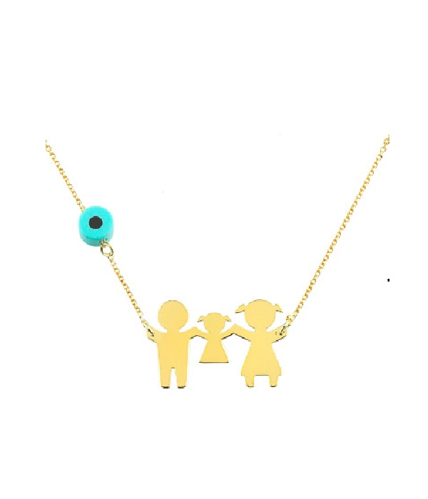 GOLD 14K FAMILY NECKLACE