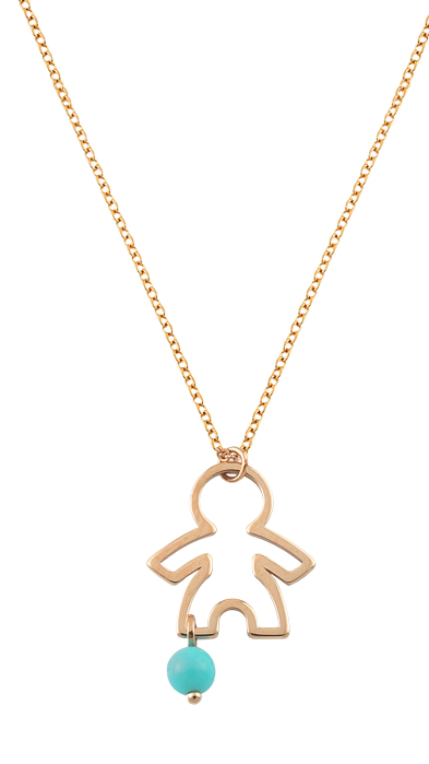 GOLD 14K NECKLACE WITH BABY KID