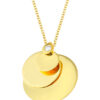 GOLD 14K NECKLACE CIRCLES WITH DIAMOND