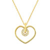 GOLD 14K HEART NECKLACE WITH DIAMONDS