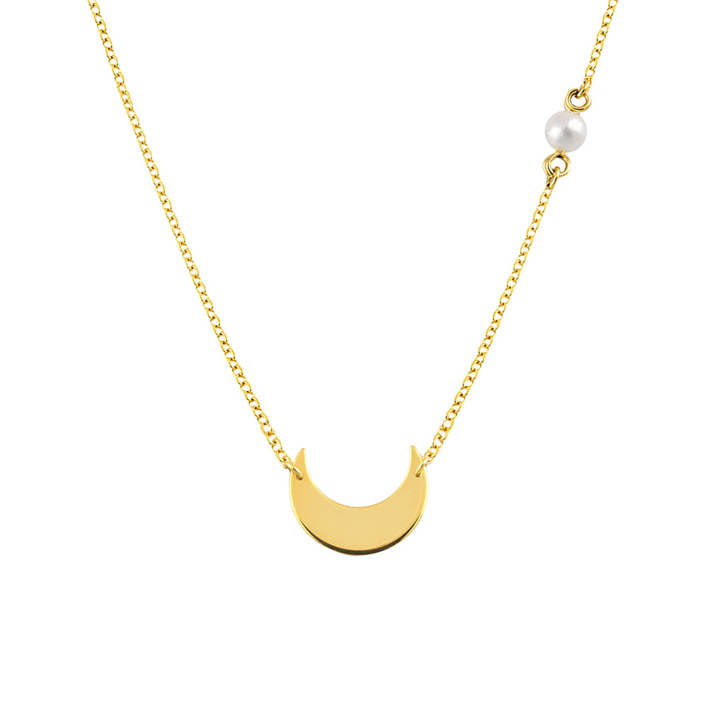 GOLD 14K NECKLACE WITH PEARL