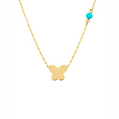 GOLD 14K NECKLACE WITH STAR AND PEARL