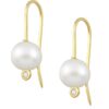 GOLD 14K EARINGS WITH PEARLS AND DIAMONDS
