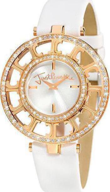 JUST CAVALLI WHITE LEATHER STRAP WOMAN WATCH
