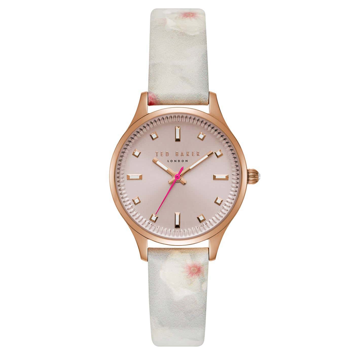 TED BAKER WATCH LEATHER STRAP FLORAL