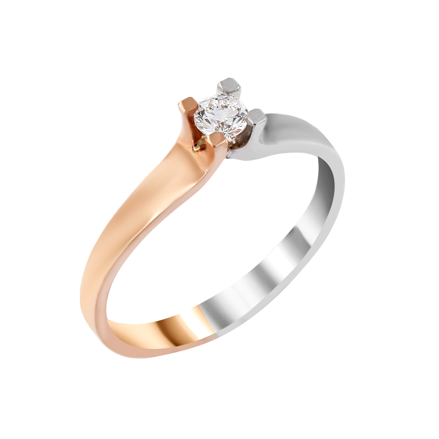 WHITE GOLD AND ROSEGOLD 18K RING WITH DIAMONDS 43925