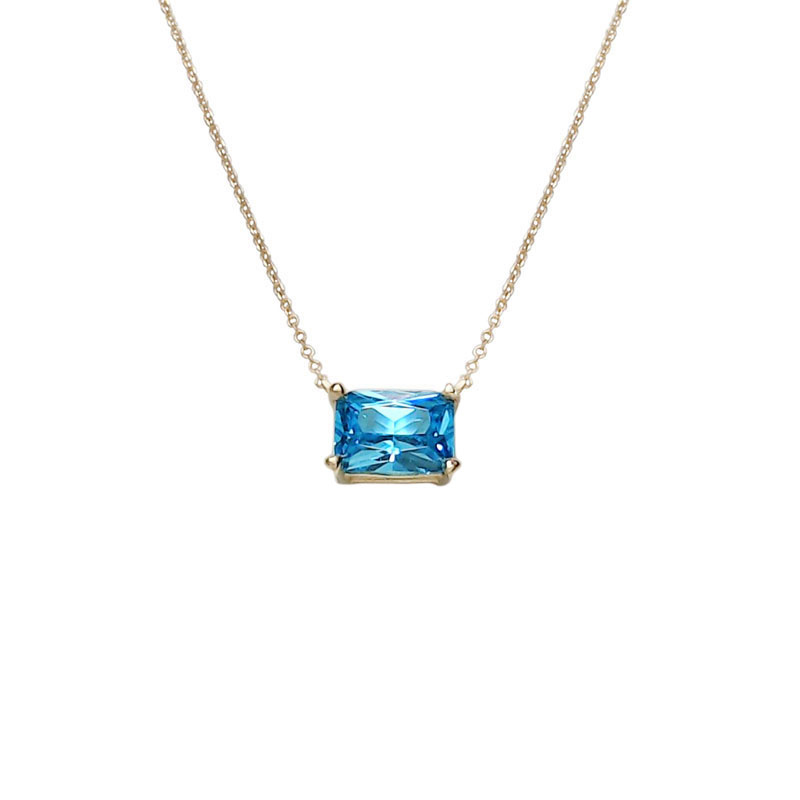 ΧΡΥΣΟ ΚΟΛΙΕ 14Κ ΜΕ AQUA MARINE ΠΕΤΡΑ 01110482AQ