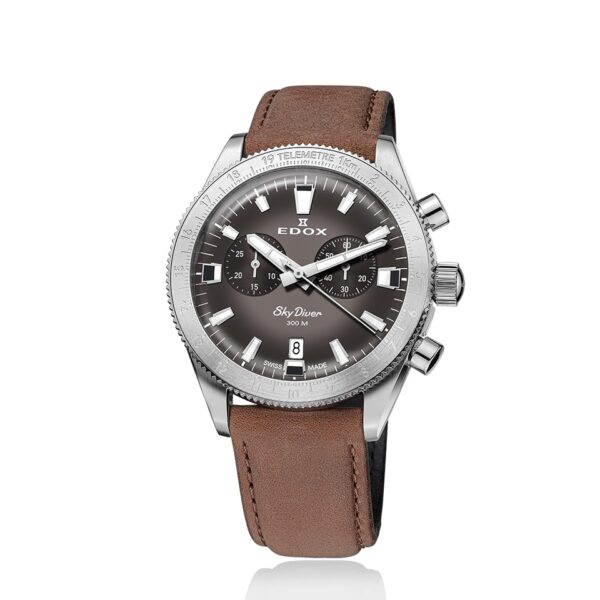 EDOX WATCH DELFIN SKYDIVER CHRONOGRAPH SILVER LIMITED EDITION GIFT SET