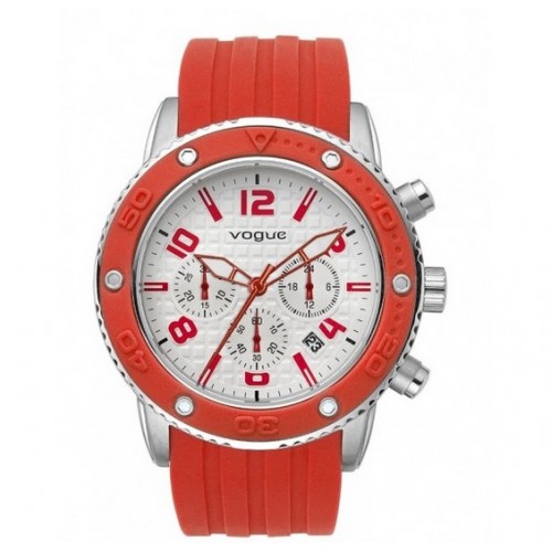 VOGUE WATCH VIVID CHRONOGRAPH ORANGE RUBBER STRAP