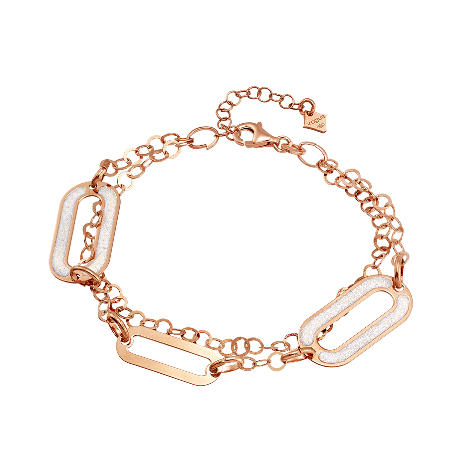 ΑΣΗΜΕΝΙΟ ΒΡΑΧΙΟΛΙ (925) "OVALLINA" ΡΟΖ ΕΠΙΧΡΥΣΩΜΕΝΟ BY VOGUE JEWELLERY 4830302