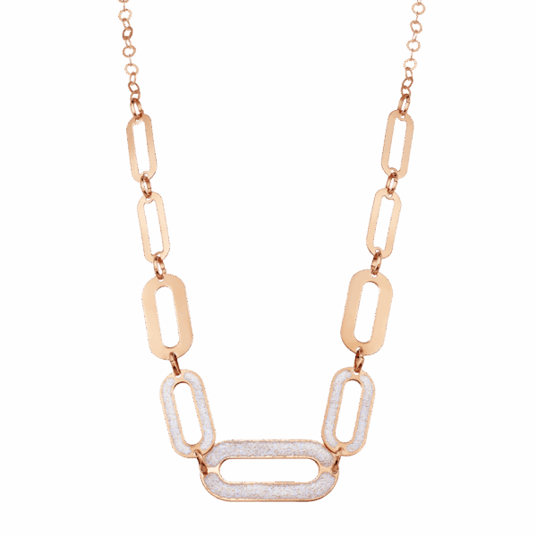 ΑΣΗΜΕΝΙΟ ΚΟΛΙΕ (925) "OVALLINA" ΡΟΖ ΕΠΙΧΡΥΣΩΜΕΝΟ BY VOGUE JEWELLERY 4830402