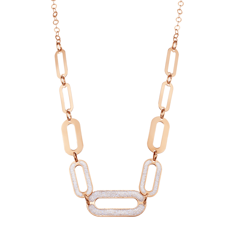 ΑΣΗΜΕΝΙΟ ΚΟΛΙΕ (925) "OVALLINA" ΡΟΖ ΕΠΙΧΡΥΣΩΜΕΝΟ BY VOGUE JEWELLERY 4830402