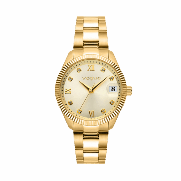 VOGUE WATCH REINA MEDIUM CRYSTALS GOLD STAINLESS STEEL BRACELET 2020614242