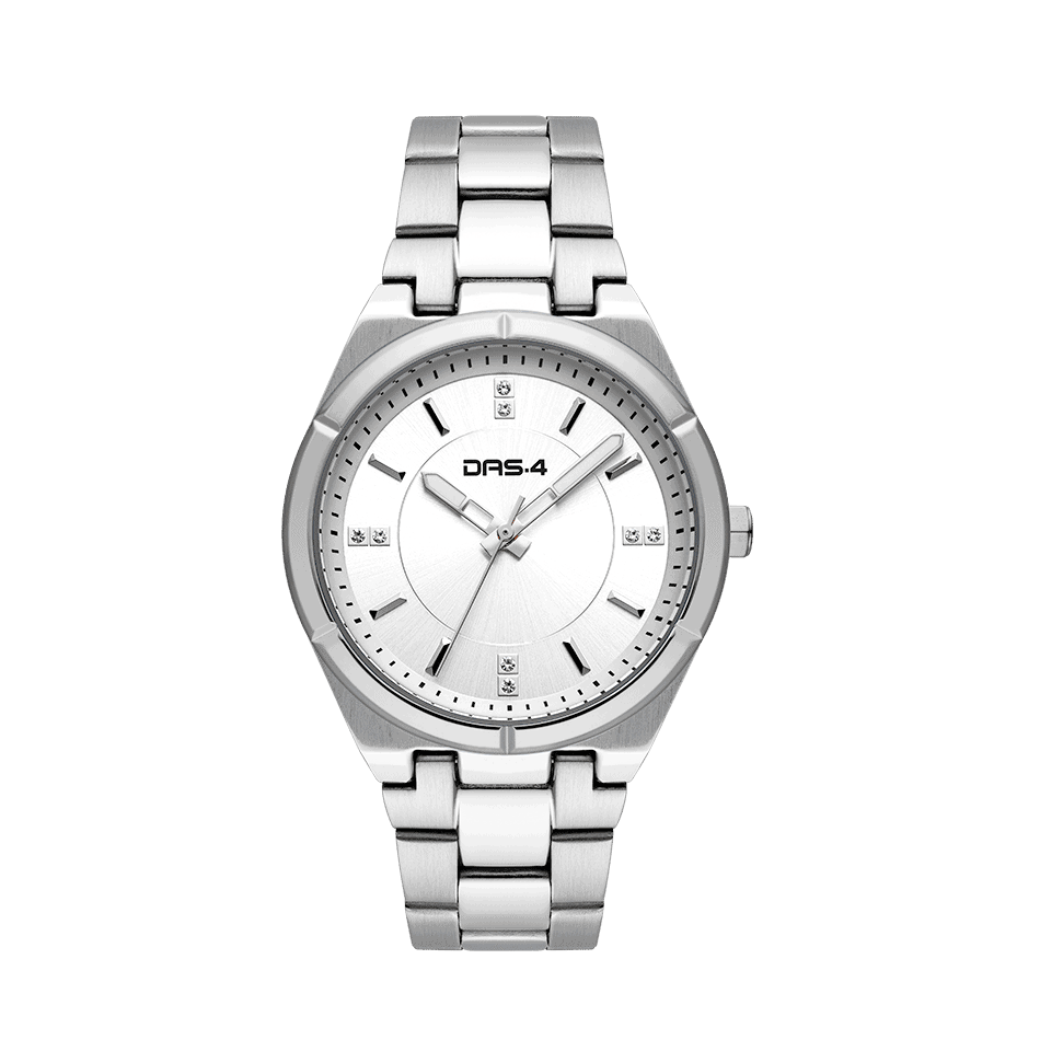 DAS.4 WATCH ΓΥΝΑΙΚΕΙΟ ΑΝΑΛΟΓΙΚΟ CRYSTALS SILVER STAINLESS STEEL BRACELET 2031100281