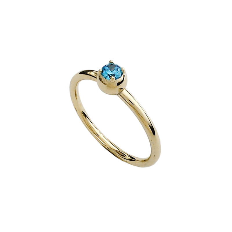 ΧΡΥΣΟ ΔΑΚΤΥΛΙΔΙ 14Κ ΜΕ AQUA MARINE ΠΕΤΡΑ 23410030AQ