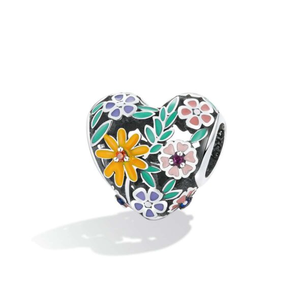 ΑΣΗΜΕΝΙΟ CHARM (925) "BLOSSOM FLOWER HEART"