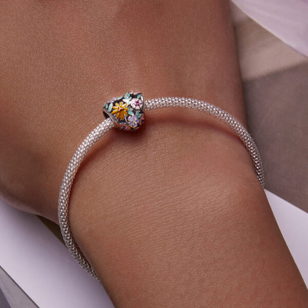 ΑΣΗΜΕΝΙΟ CHARM (925) "BLOSSOM FLOWER HEART"