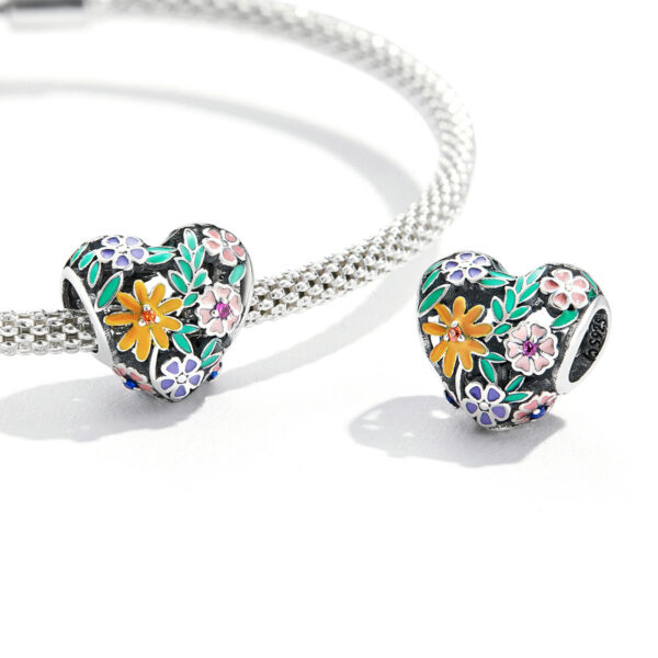 ΑΣΗΜΕΝΙΟ CHARM (925) "BLOSSOM FLOWER HEART"
