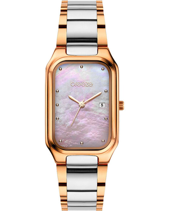 BREEZE WATCH DYNASTY TWO TONE STAINLESS STEEL BRACELET