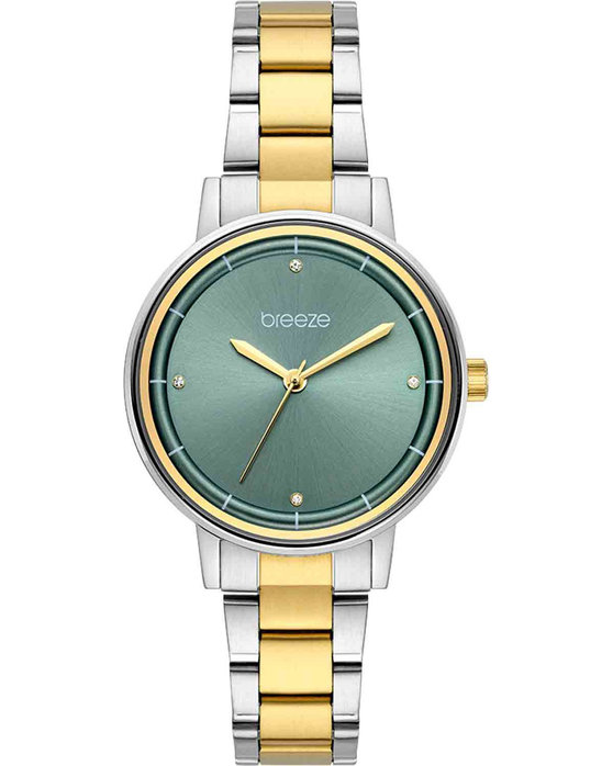 BREEZE WATCH MYSTIQUE CRYSTALS TWO TONE STAINLESS STEEL BRACELET 712381.7