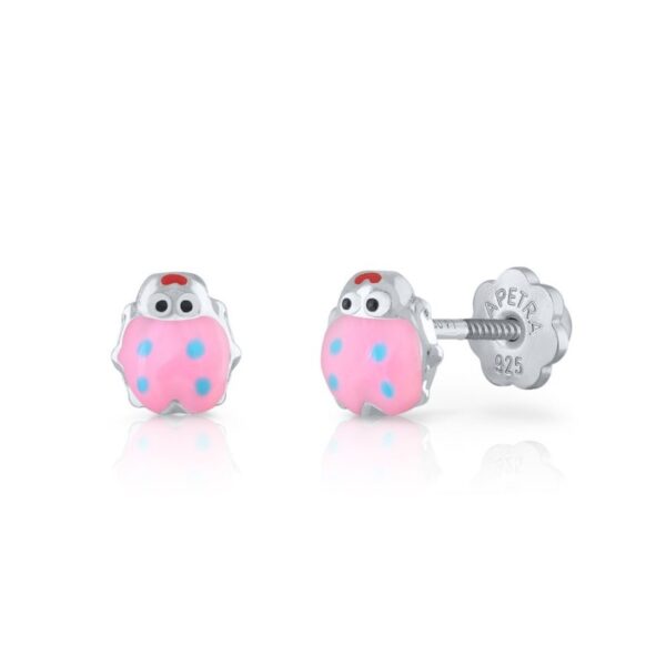 ΑΣΗΜΕΝΙΑ ΠΑΙΔΙΚΑ ΣΚΟΥΛΑΡΙΚΙΑ (925) ΚΑΡΦΩΤΑ LADY BUGS ΜΕ ΣΜΑΛΤΟ