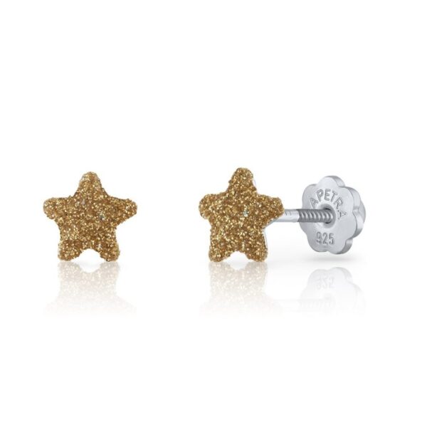 ΑΣΗΜΕΝΙΑ ΠΑΙΔΙΚΑ ΣΚΟΥΛΑΡΙΚΙΑ (925) ΚΑΡΦΩΤΑ GLITTER STARS ΜΕ ΣΜΑΛΤΟ