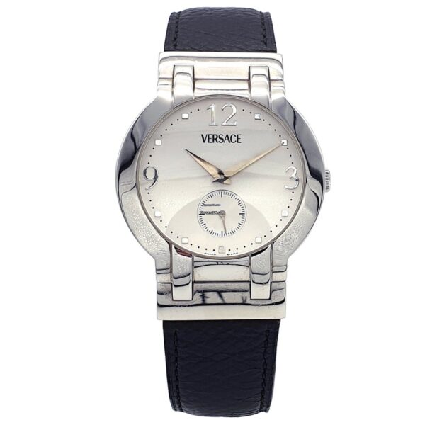 VERSACE WATCH MADISON BLACK LEATHER STRAP