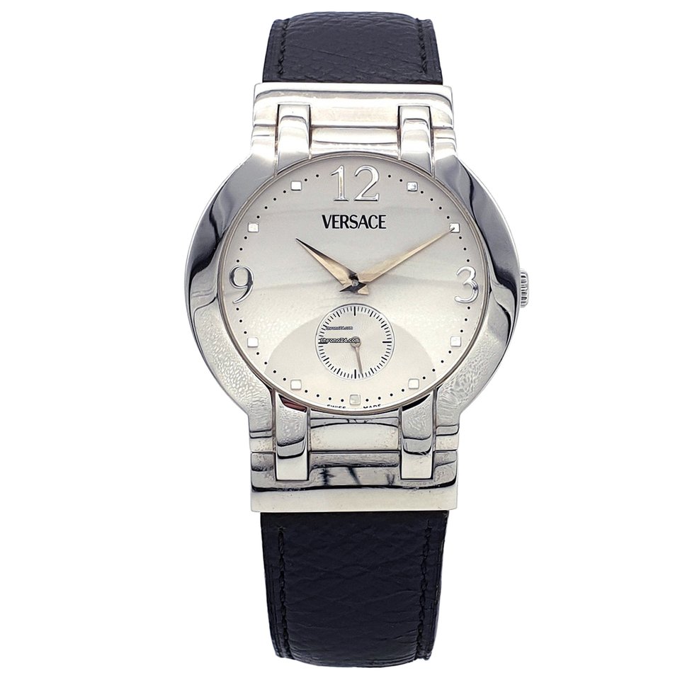 VERSACE WATCH MADISON BLACK LEATHER STRAP