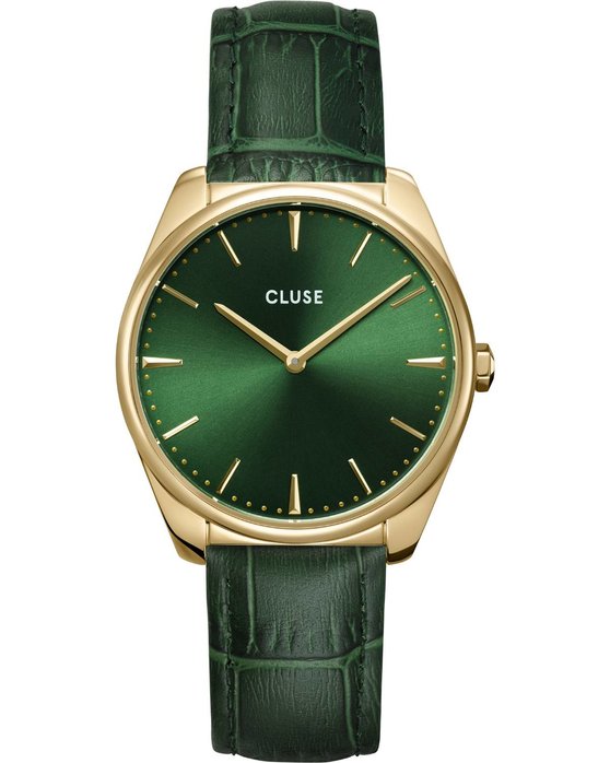 CLUSE WATCH FEROCE GREEN LEATHER STRAP CW0101212006