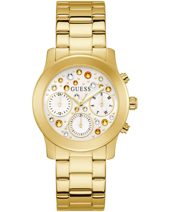 GUESS WATCH FANTASTIA CRYSTALS GOLD STAINLESS STEEL BRACELET GW0559L2