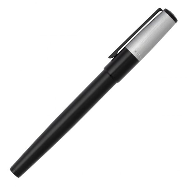 ΠΕΝΑ GEAR MINIMAL BLACK ΚΑΙ CHROME FOUNTAIN PEN BY HUGO BOSS HSN1892B
