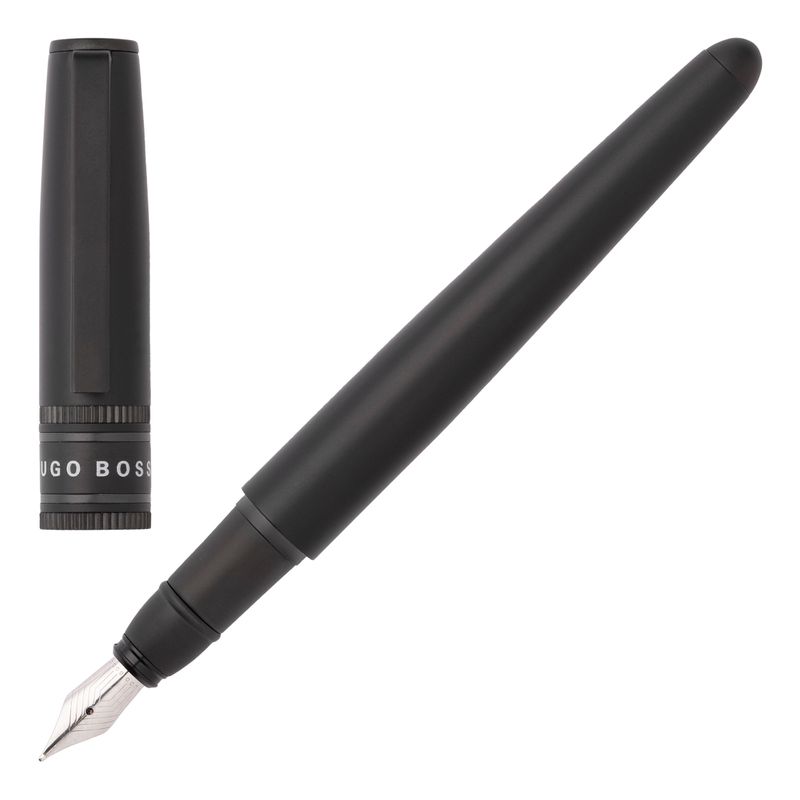 ΠΕΝΑ ILLUSION GEAR BLACK FOUNTAIN PEN BY HUGO BOSS HSV2122A