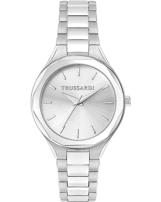 TRUSSARDI WATCH BRINK SILVER TONE METALLIC BRACELET R2453157506