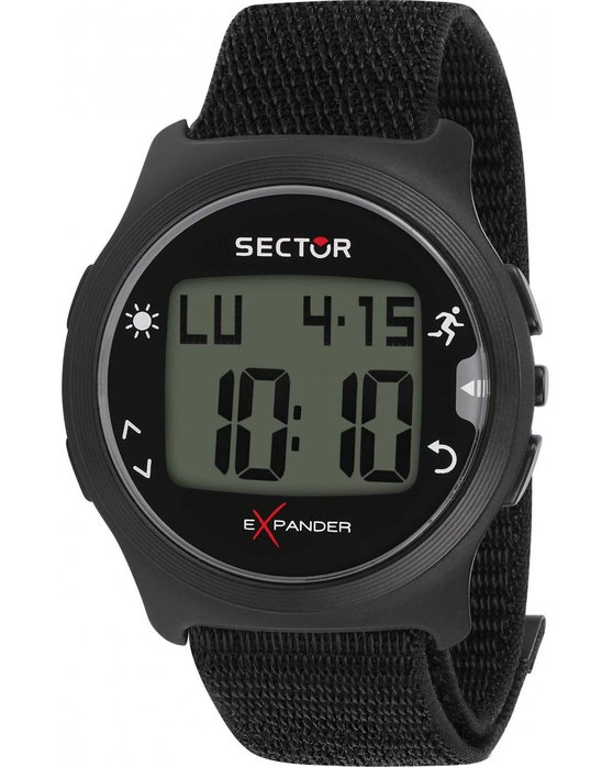 SECTOR WATCH EXPANDER-21K DUAL TIME CHRONOGRAPH BLACK FABRIC STRAP R3251530001