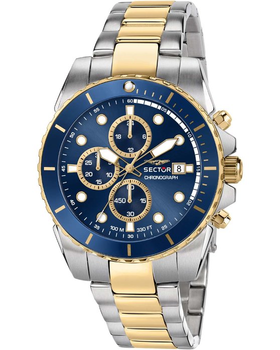 SECTOR WATCH 450 CHRONOGRAPH TWO TONE STAINLESS STEAL BRACELET R3273776001