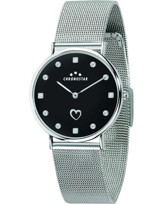 CHRONOSTAR WATCH PREPPY CRYSTALS SILVER METALLIC BRACELET R3753252513