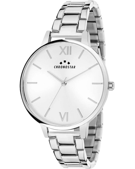 CHRONOSTAR WATCH GLAMOUR SILVER METALLIC BRACELET